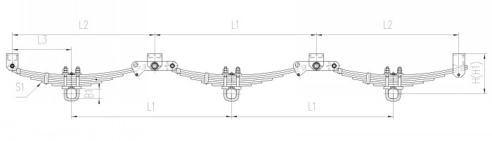 Tri-Axle suspension schematics
